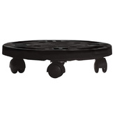 Podstawka pod donicę, z kółkami, średnica 30 cm, czarna, 170 kg