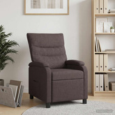 Fotel recliner Ciemny brąz tkanina