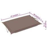 vidaXL Leżak z poduszką, szary, lite drewno akacjowe