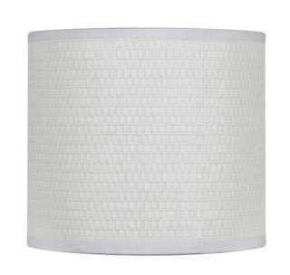 Abażur biały okrągły tkanina/PCV E14 do lamp Estera Candellux 71-16645