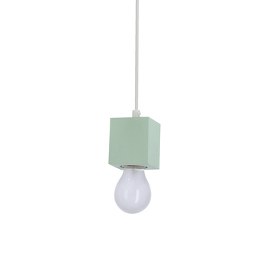 Cubick lampa wisząca biały 1x20W E27 zielony