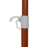 Parasol ogrodowy na stalowym słupku, 240 cm, taupe