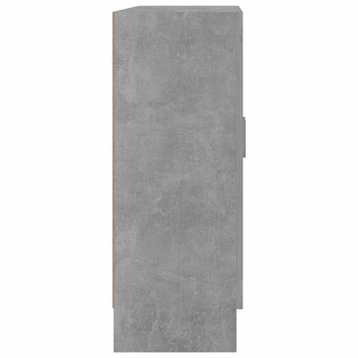 Witryna, szarość betonu 82,5x30,5x80 cm materiał drewnopochodny
