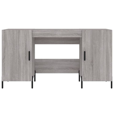 vidaXL Biurko, szary dąb sonoma, 140x50x75 cm, materiał drewnopochodny wariant 6