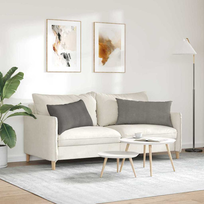 Poduszki na sofę 2 pcs Jasnoszary 80 x 40 cm Tkanina sztruksowa
