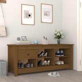 Szafka na buty, miodowy brąz, 110x38x45,5 cm, drewno sosnowe