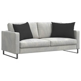 Poduszki na sofę 2 pcs Czarny 70 x 50 cm tkanina