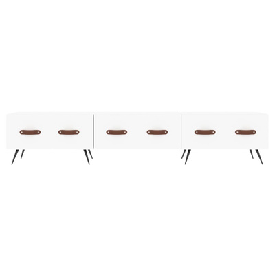vidaXL Szafka pod TV, biała, 150x36x30 cm, materiał drewnopochodny wariant 6