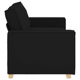 Sofa 2-osobowa Czarna 180x78x84 cm Tkanina