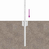 Wbudowany słupek ogrodzeniowy 5 szt. srebrny 100 cm