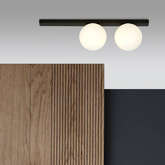 Lampa sufitowa FIT 2 BLACK/OPAL