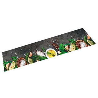 vidaXL Dywanik kuchenny, wzór w przyprawy, 60x300 cm, aksamit