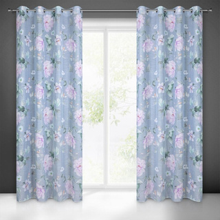 Zasłona Flora popielata 140x250