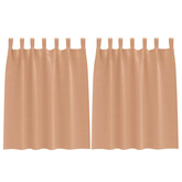 Firany blackout z kółkami 2 pcs Jasny Brąz 140 x 140 cm