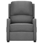 vidaXL Elektryczny fotel masujący, jasnoszary, tkanina