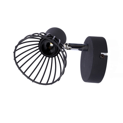 Lampa ścienna kinkiet 1X40W E14 czarny FLY 91-61881