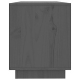 vidaXL Szafka pod TV, szara, 110,5x35x44 cm, lite drewno sosnowe