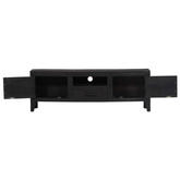 vidaXL Szafka pod TV, czarna, 118 x 30 x 40 cm, lite drewno mango