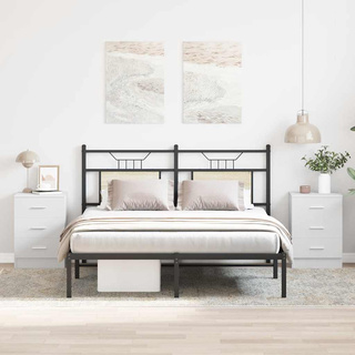 Szafki nocne, 2 szt., białe 38x35x56 cm materiał drewnopochodny