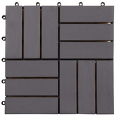Płytka Tarasowa 10 pcs Szary 30 x 30 cm Drewno Akacjowe