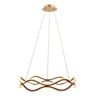 VAVE lampa wisząca patynowy 28W LED 3000K maskownica biała ŚREDNICA 50CM