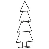 vidaXL Metalowa choinka świąteczna, do dekoracji, czarna, 90 cm model standard