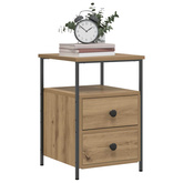 Szafka nocna, dąb artisan, 34x35,5x50 cm