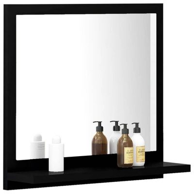 vidaXL Lustro łazienkowe, czarne 40x10,5x37 cm materiał drewnopochodny