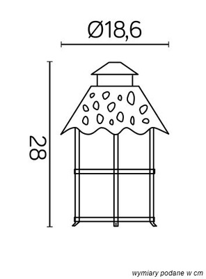 Lampa ogrodowa stojąca (głowica) K 1018 R