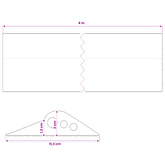Uszczelka podłogowa do garażu Czarny 112 x 20 mm 4 m Guma EPDM