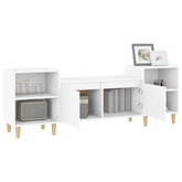 vidaXL Szafka pod TV, biała, 80x36x50 cm, materiał drewnopochodny