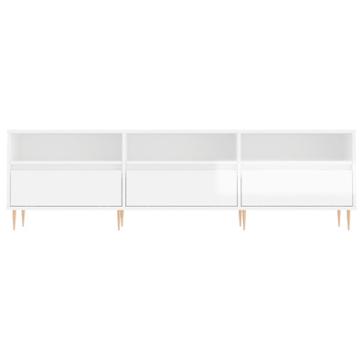 Szafka pod TV, wysoki połysk, biała, 150x30x44,5 cm vidaXL