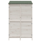 Shed ogrodowy Biały 106 x 56 x 176,5 cm Drewno Świerkowe