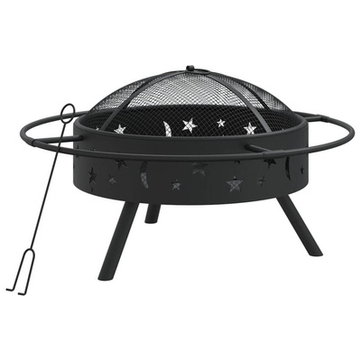 vidaXL Palenisko z pogrzebaczem, 70 cm, XXL, stal