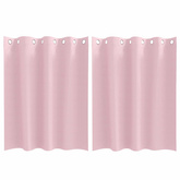 Firany blackout z kółkami 2 pcs Dziecięcy róż 140 x 140 cm
