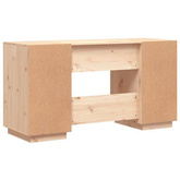 vidaXL Biurko, 140x50x75 cm, lite drewno sosnowe