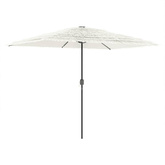 Parasol ogrodowy na stalowym słupku, biały, 300x200x250 cm