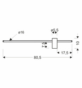 Kinkiet ARIAN 80,5 czarny 13W LED 4000K nowoczesna lampa ściennado salonu jadalni biura