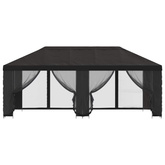Altana z bokami 6 x 3 m antracytowy Poliester i Stal 190