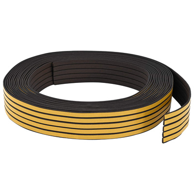 Samoprzylepna uszczelka okienna Czarny 8 x 2 mm 100 m Guma EPDM