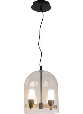 Lampa wisząca szklana czarno-złota LED 10,8W Sakai Ledea 50233075 