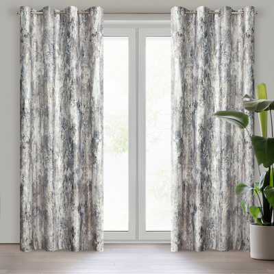 Zasłona Malia stalowa 140x250