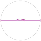 Dywany pokojowe Okrągły AGIRA Naturalny ? 200 CM Poliester