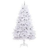 Sztuczna choinka Biały 138 x 138 x 300 cm PVC i Metal