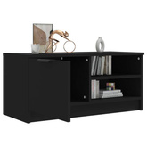 vidaXL Szafka pod TV, czarna, 80x35x36,5 cm, materiał drewnopochodny