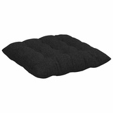 Poduszki na siedziska 4 pcs Czarny 40 x 40 x 6 cm tkanina