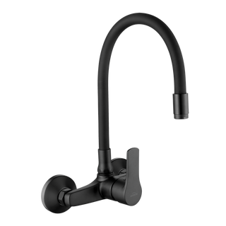 Bateria ścienna verso czarna z elastyczną czarną wylewką BC-82-E44-L Invena