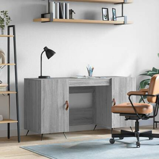 vidaXL Biurko, szary dąb sonoma, 140x50x75 cm, materiał drewnopochodny
