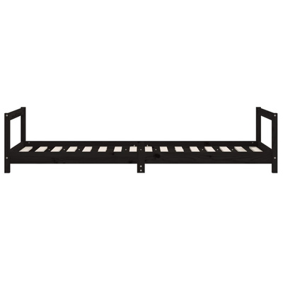 vidaXL Rama łóżka, czarna, 90x200 cm, lite drewno sosnowe model standard