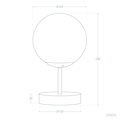 Lampa Stołowa Złota Kula Mleczna Abruzzo Simona E14